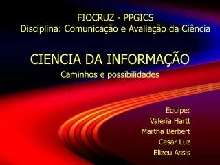 ciencia da informa o