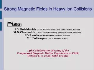 Strong Magnetic Fields in Heavy Ion Collisions