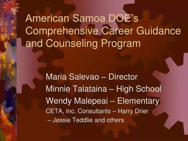 american samoa doe s comprehensive career guidance and counseling program
