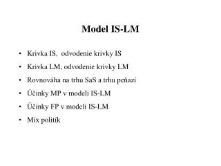model is lm