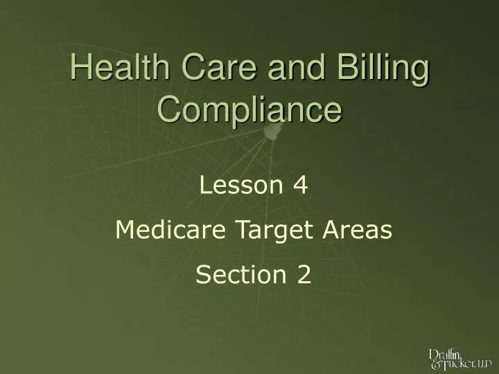 health care and billing compliance