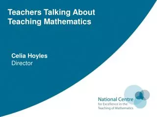 Teachers Talking About Teaching Mathematics