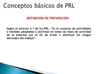 conceptos b sicos de prl
