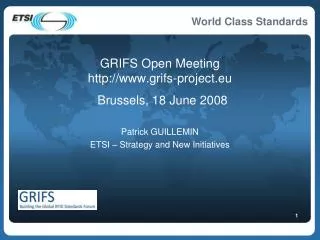 GRIFS Open Meeting grifs-project.eu Brussels, 18 June 2008