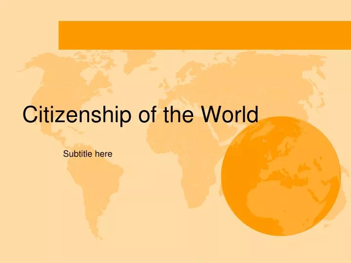 citizenship of the world