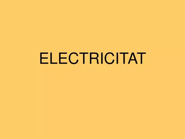 electricitat