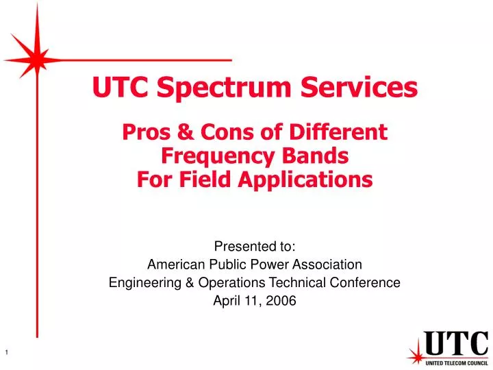 utc spectrum services pros cons of different frequency bands for field applications