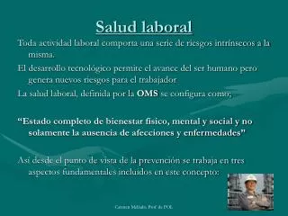 salud laboral