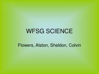 WFSG SCIENCE