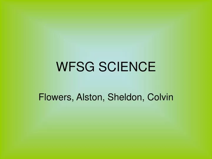 wfsg science