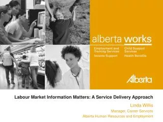 Labour Market Information Matters: A Service Delivery Approach