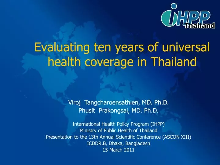 evaluating ten years of universal health coverage in thailand