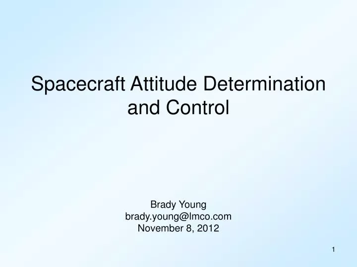 spacecraft attitude determination and control