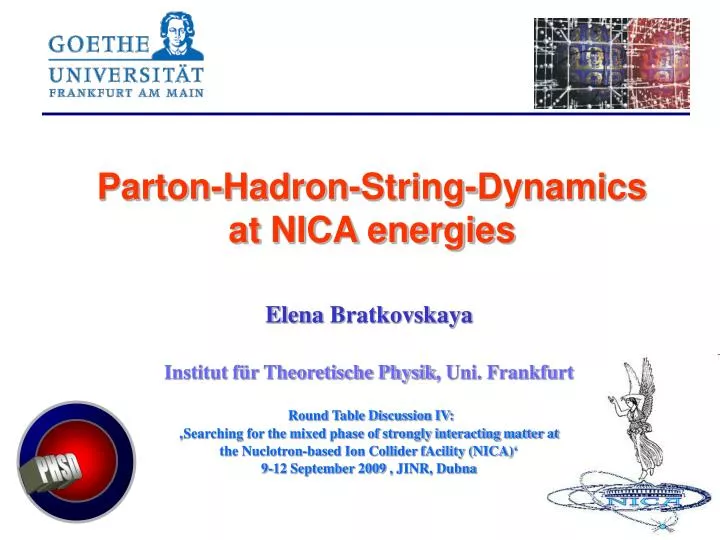 parton hadron string dynamics at nica energies