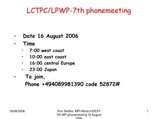LCTPC/LPWP-7th phonemeeting