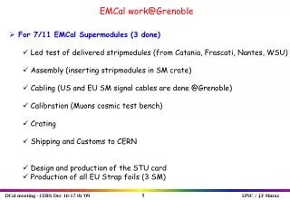 EMCal work@Grenoble