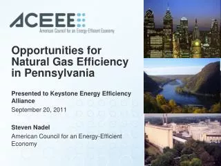 Opportunities for Natural Gas Efficiency in Pennsylvania