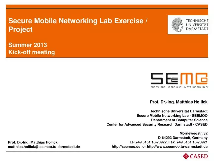 secure mobile networking lab exercise project