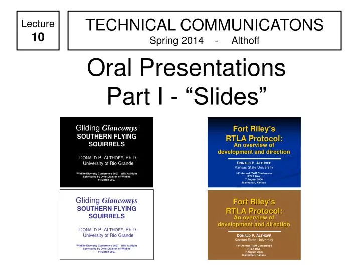 oral presentations part i slides