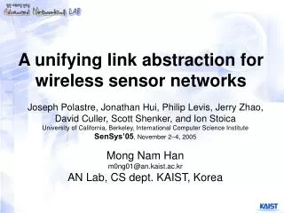 A unifying link abstraction for wireless sensor networks