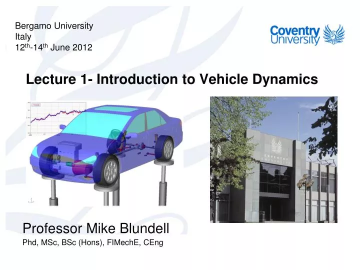 lecture 1 introduction to vehicle dynamics
