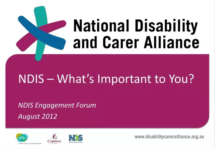 ndis what s important to you