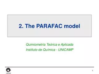 2. The PARAFAC model