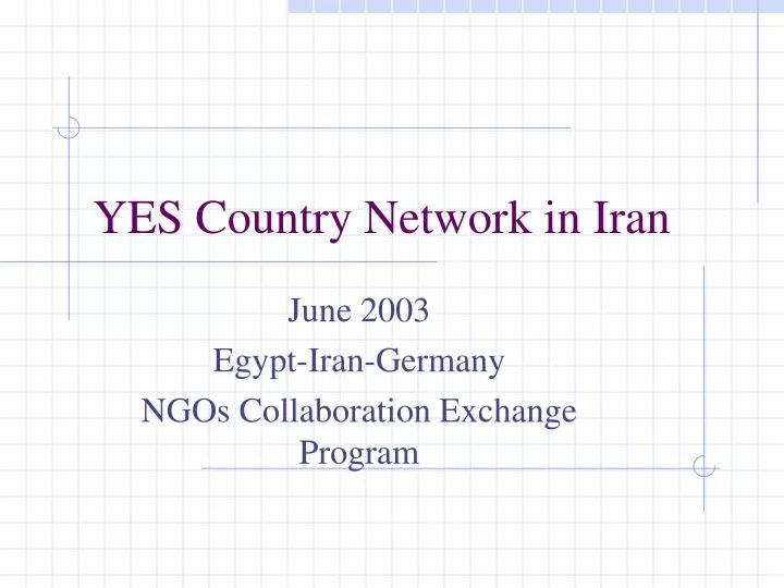yes country network in iran