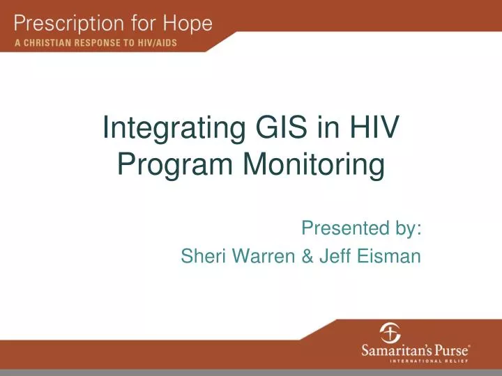 integrating gis in hiv program monitoring
