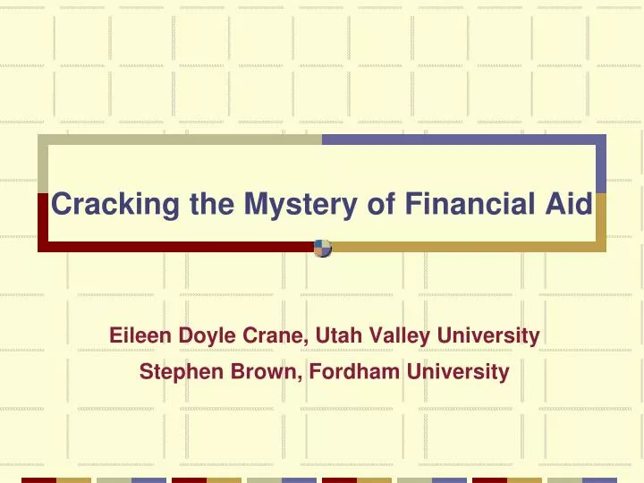 cracking the mystery of financial aid