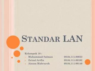 standar lan