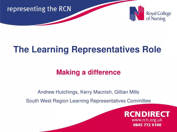 the learning representatives role