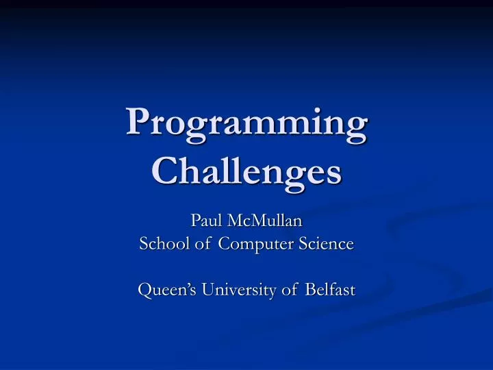 programming challenges