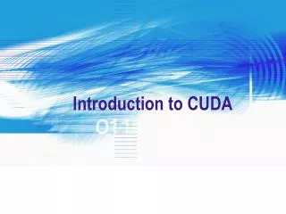 introduction to cuda
