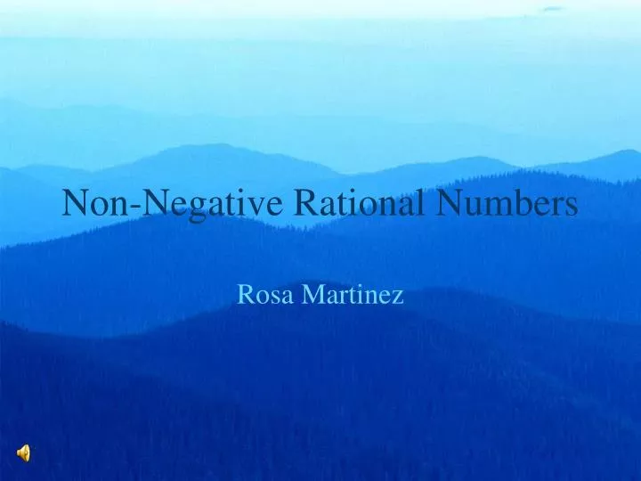 non negative rational numbers