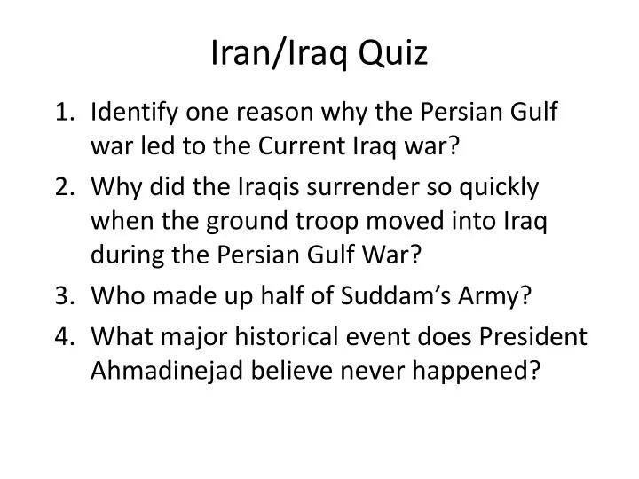 iran iraq quiz