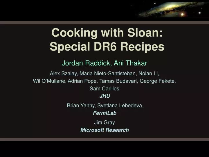 cooking with sloan special dr6 recipes