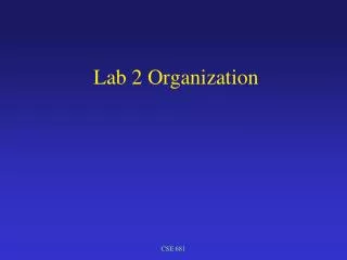 Lab 2 Organization
