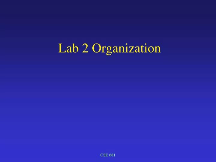 lab 2 organization