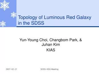 Topology of Luminous Red Galaxy in the SDSS