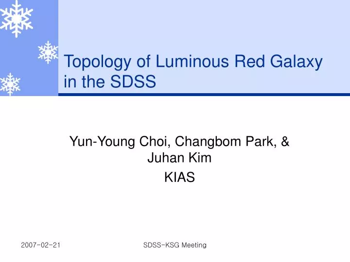 topology of luminous red galaxy in the sdss