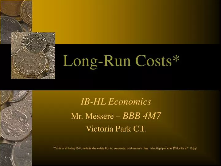 long run costs