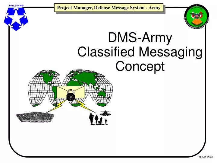 dms army classified messaging concept