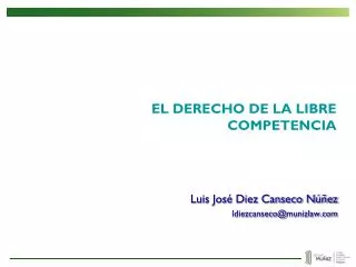 el derecho de la libre competencia