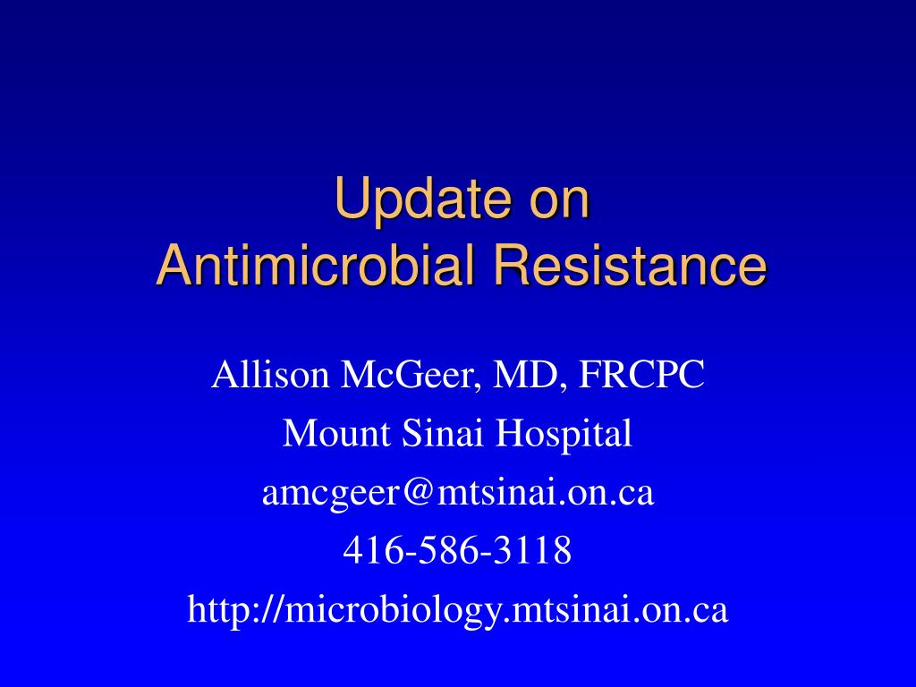 PPT - Update on Antimicrobial Resistance PowerPoint Presentation, free ...