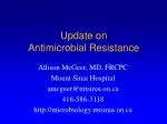 Update on Antimicrobial Resistance - slide 1