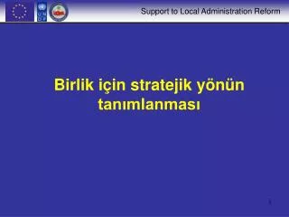 Birlik için stratejik yönün tanımlanması