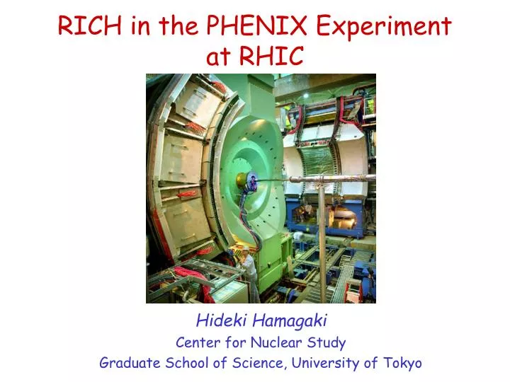 rich in the phenix experiment at rhic
