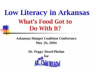 Low Literacy in Arkansas