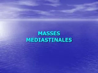 masses mediastinales